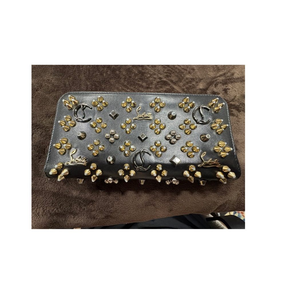 Christian Louboutin Women's Panettone Studded Calfskin Wallet - Picture 9 of 17